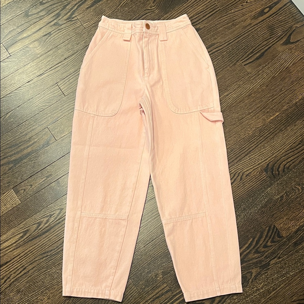 Alex Mill Phoebe Pant in Pale Pink Upcycled Denim